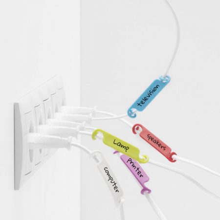 Imagen del pack de 10 etiquetas identificadoras para cables