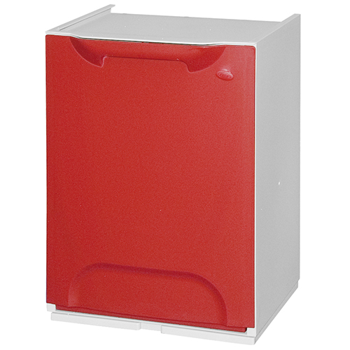 Cubo Basura Diseño Moderno de plástico con Tapadera, Cubo resistente  almacenaje y reciclar, 100 litros (Rojo)