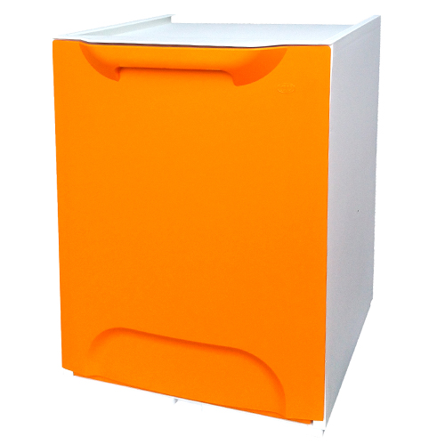Cubo de reciclaje apilable 20L naranja - Orden en casa