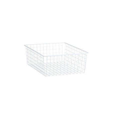 Imagen de la cesta blanca rejilla 2 guías 400x500 mm