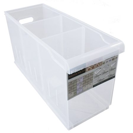 Caja transparente con separadores y ruedas 16.8*45*22.6 cm