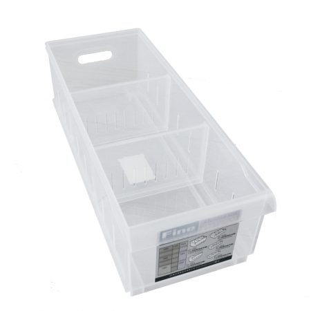 Caja transparente con separadores y ruedas 16,8*45*12,8 cm