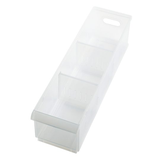 Caja transparente con separadores y ruedas 45.2*12.2*12.7 cm