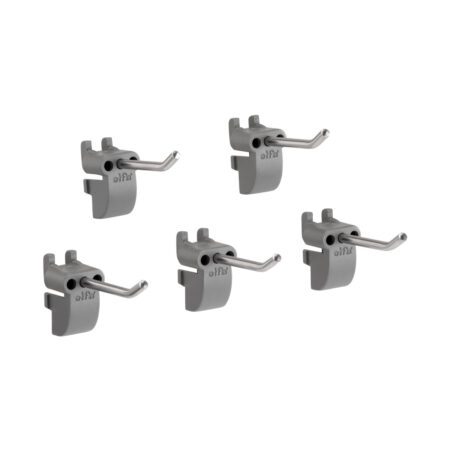 Pack de 5 ganchos para herramientas gris