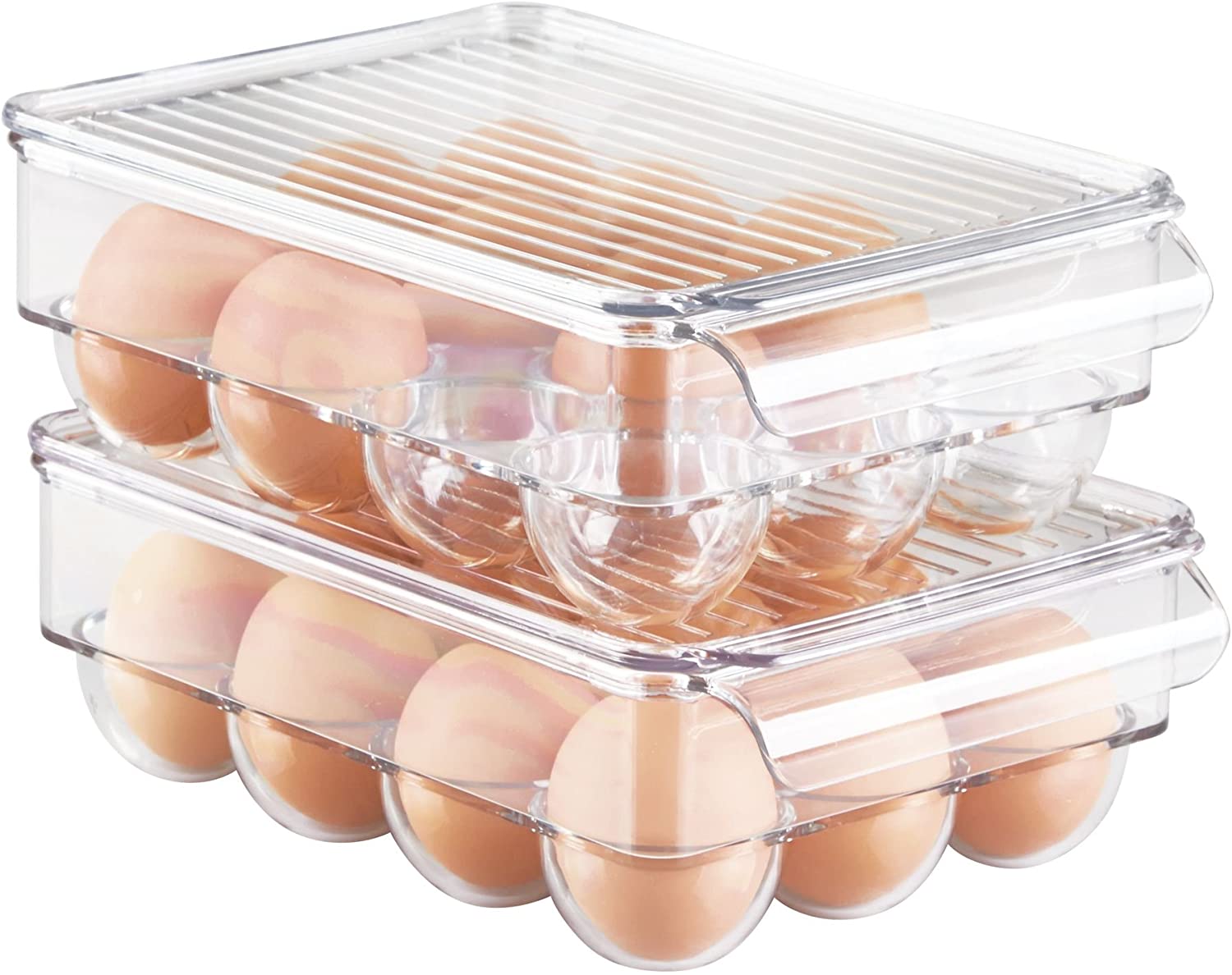 Huevera Cuadrada Transparente Capacidad 12 huevos