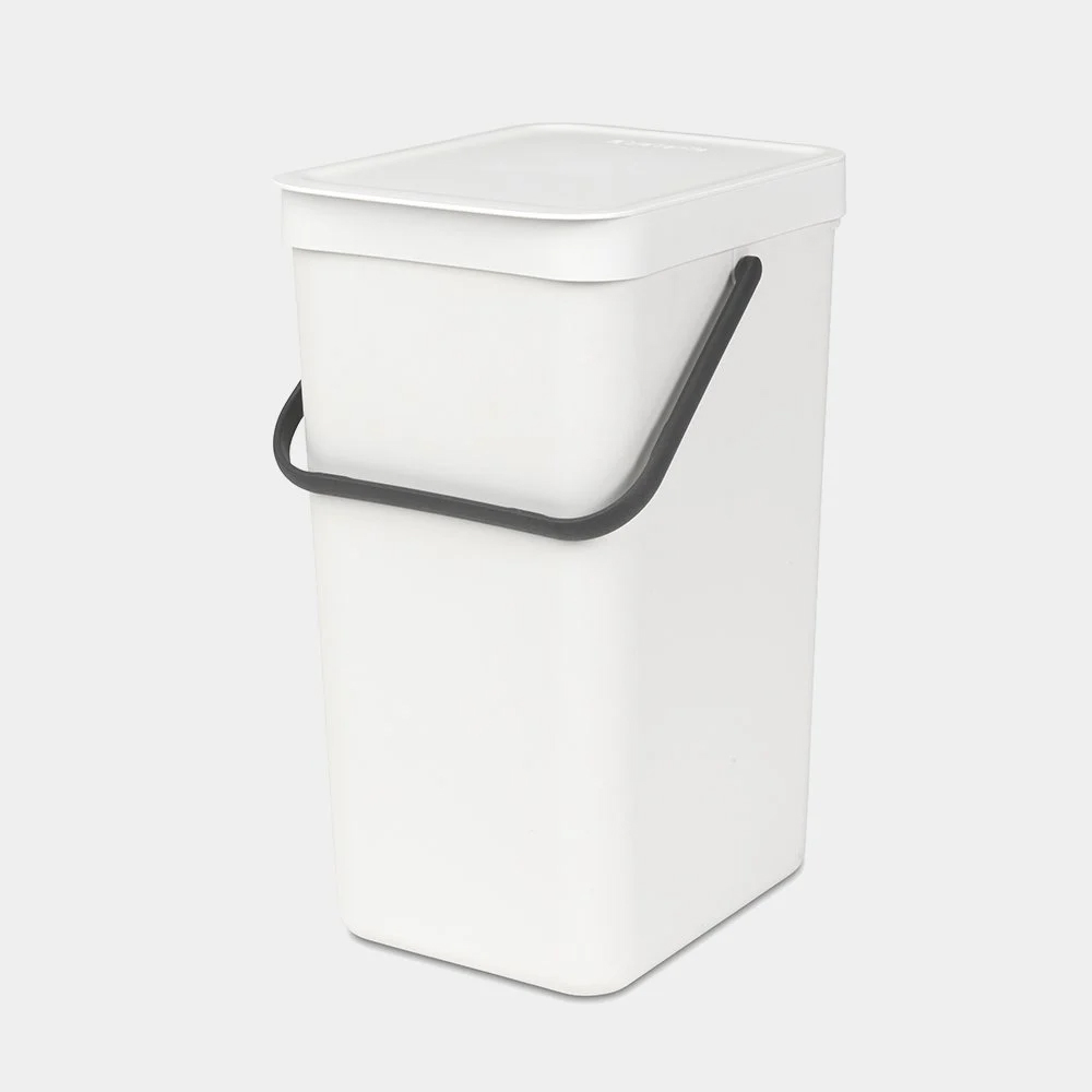 Cubo de basura Sort & Go, 16L Blanco- Orden en Casa