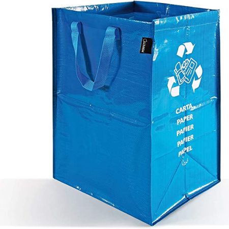 Imagen de la bolsa de reciclaje azul cartón