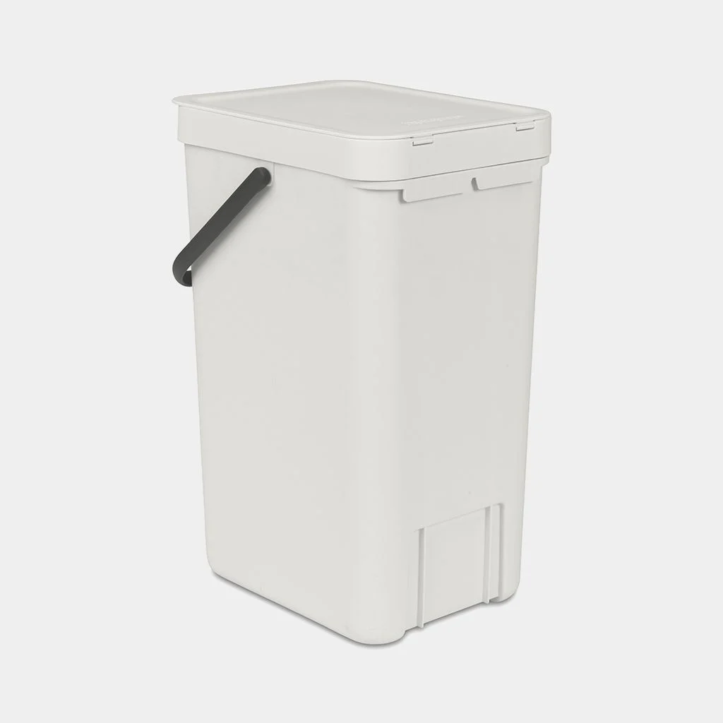 QPB Cubo de basura pequeño de plástico delgado con asas integradas, cubo de basura  estrecho para baño, lavandería, oficina en casa (gris) – Yaxa Colombia