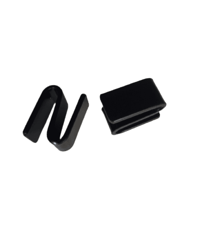Pack 2 conectores para estanterías negro