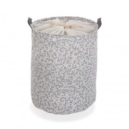 50 cm Vikenner Lavandería Paño de lino Patrón europeo Bolsa de cesto de la ropa plegable para el baño Ahorro de ropa Lavandería Bolsa Organizador del hogar Piña blanca 40 