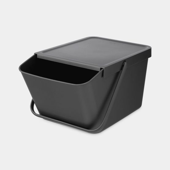 Cubo apilable Sort & Go 20L gris oscuro