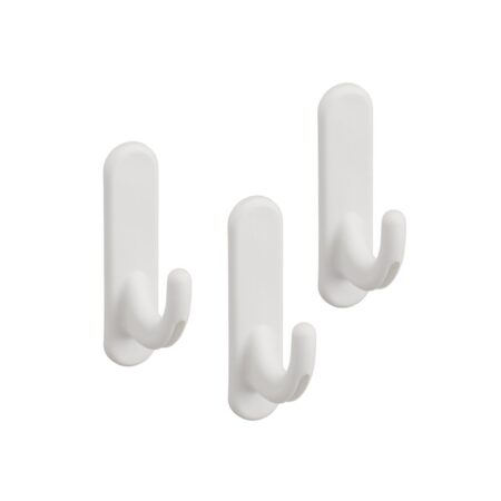 Pack 3 percheros curvados blancos