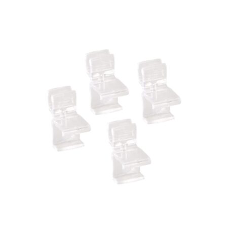 4 clips transparentes para estructura