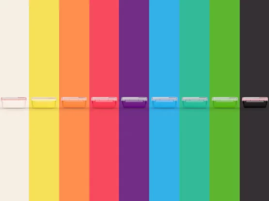 Imagen de la paleta de colores de los tuppers herméticos