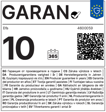 Normativa Garantía Calidad 10 años Elfa