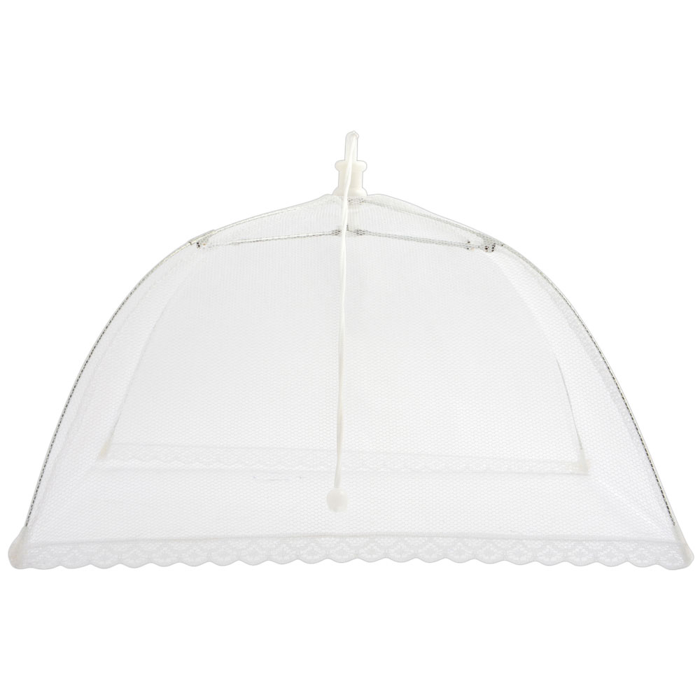 Campana mosquitera para alimentos blanca