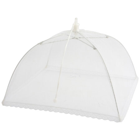 Campana mosquitera para alimentos blanca