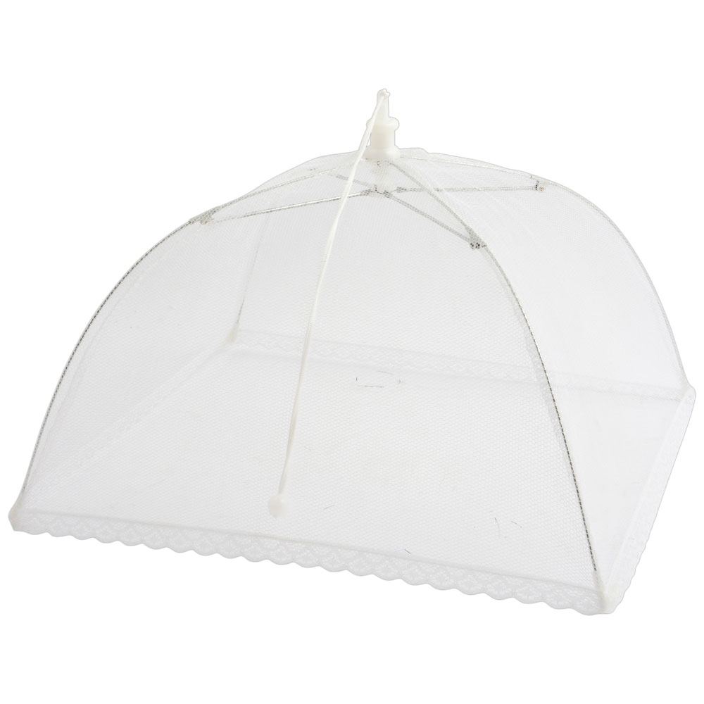 Campana mosquitera para alimentos blanca
